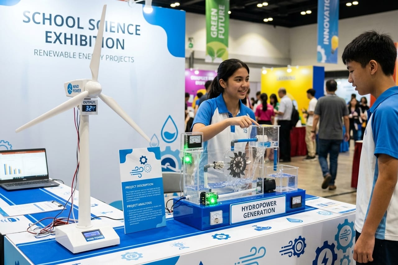 Renewable energy models and demonstrations on display